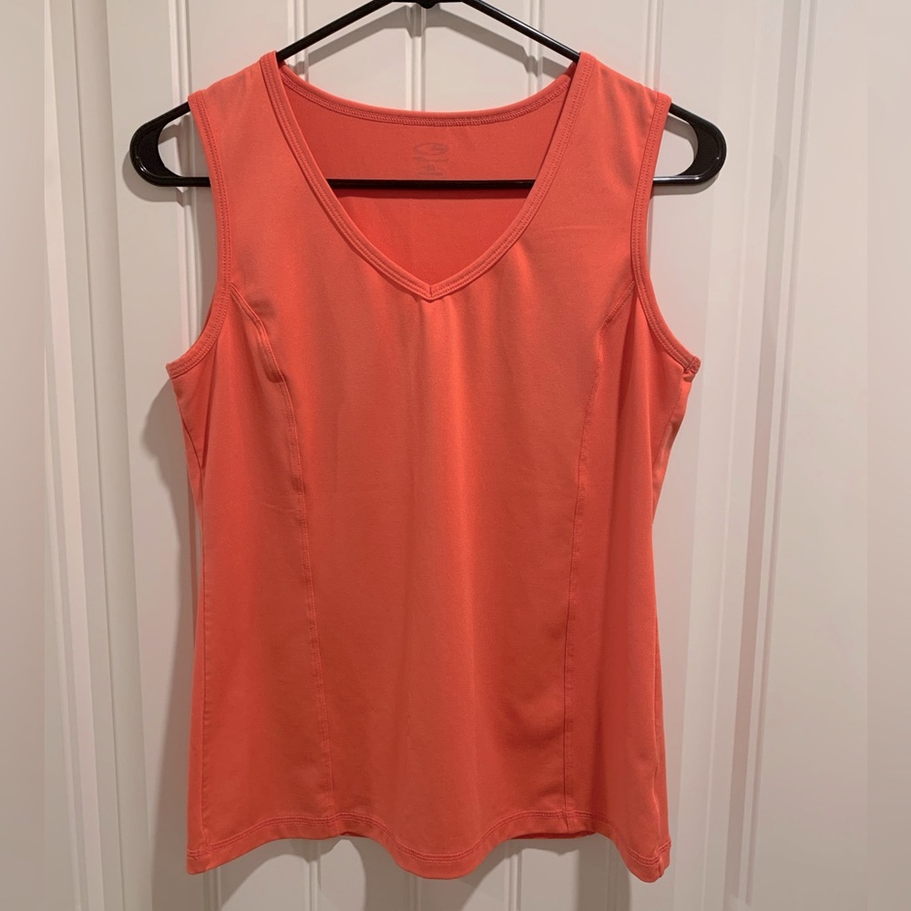 Champion Athletic Pink Workout Fitted Polyester Spandex Tank Women’s Size Medium